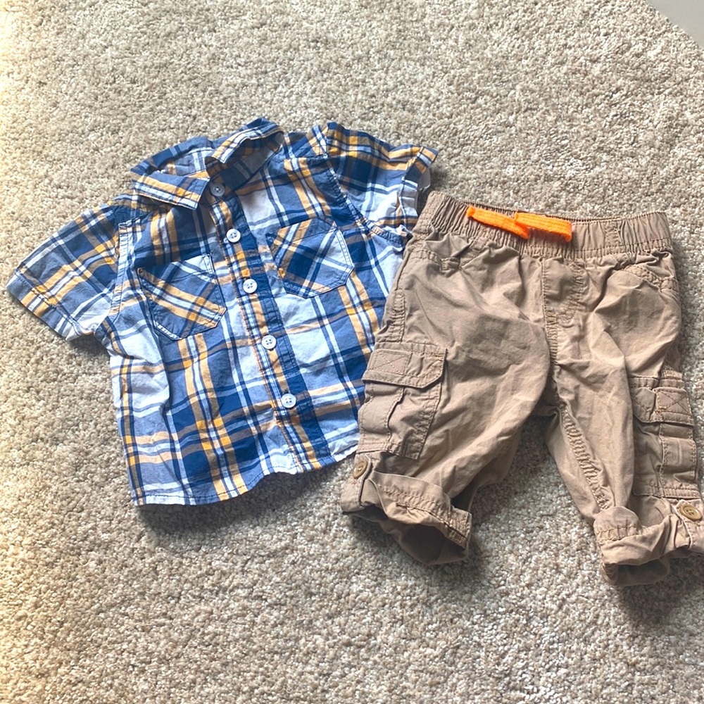 Joe Fresh Baby Boy 2 Piece Outfit Size 3-6 Months